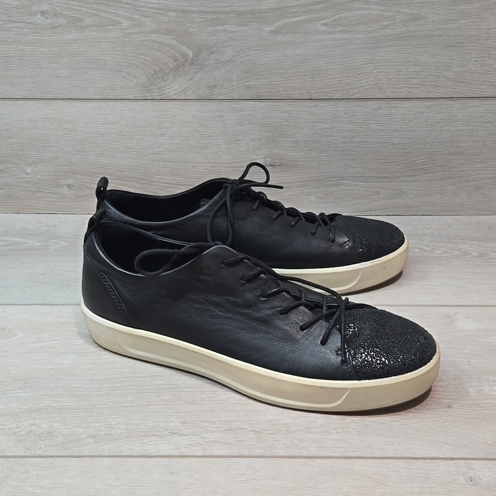 Ecco Womens Soft 8 Ankle Leather Sneakers shoes Extra Wide sz 10